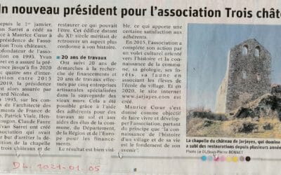 Article du Dauphiné Libéré du 5 janvier 2021