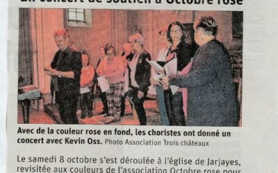 Article Dauphiné Libéré du 11 10 2022 -Octobre Rose à Jarjayes