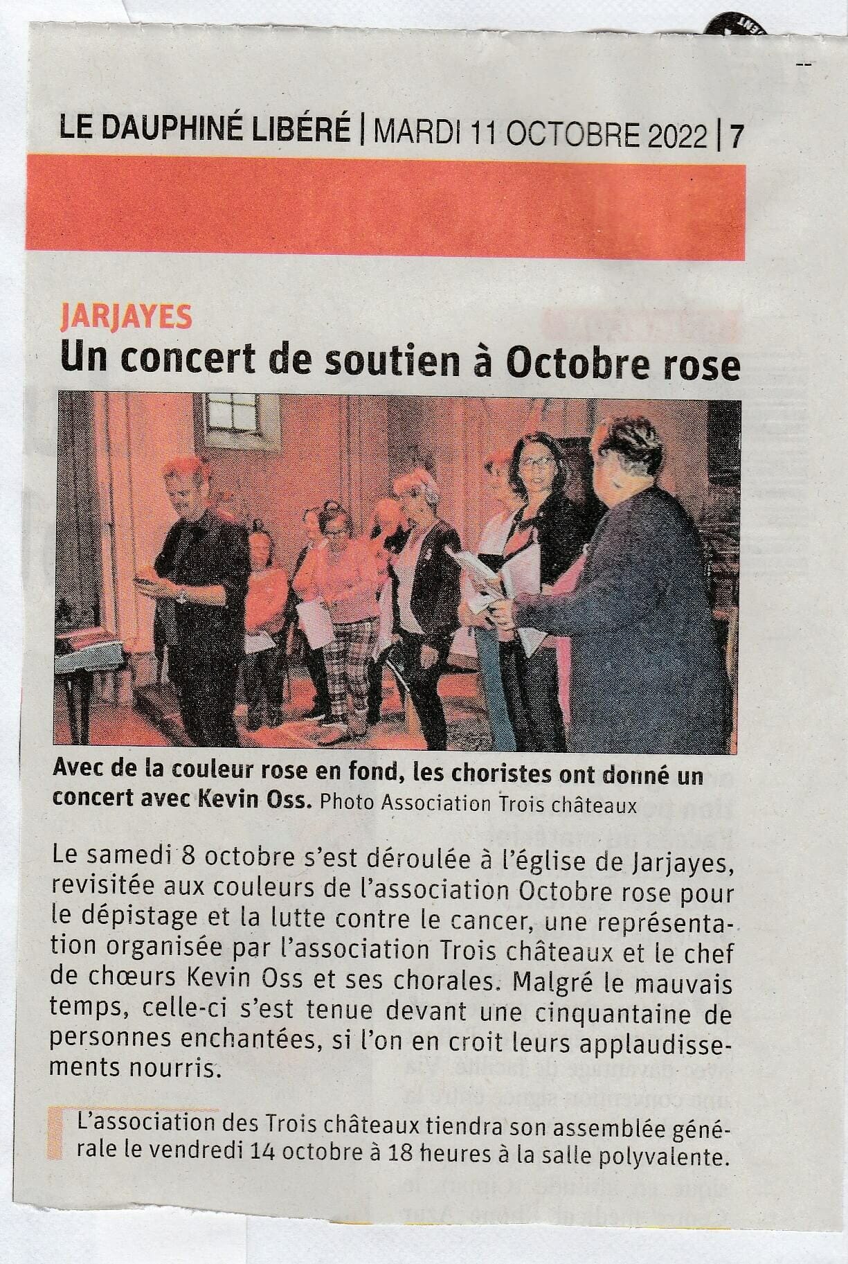 Jarjayes3C Article Dauphiné Libéré du 11 10 2022