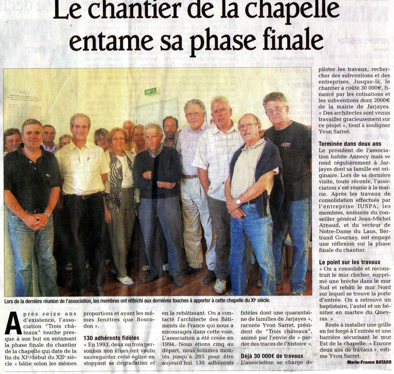 Jarjayes3C Article Dauphiné Libéré 2010