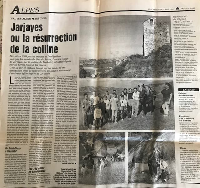 Article du Dauphiné Libéré du 25 octobre 1995