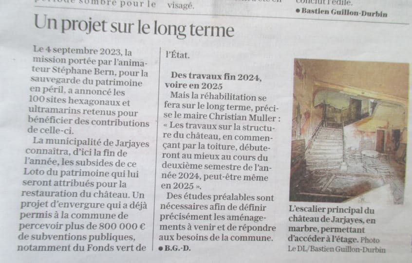 Jarjayes- article Dauphiné Libéré du 5/11/2023 -2