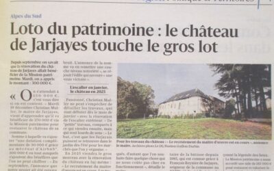 CHATEAU DE JARJAYES, LE PERE NOEL EST PASSE : ARTICLE DU DAUPHINE LIBERE DU 20 DECEMBRE 2023