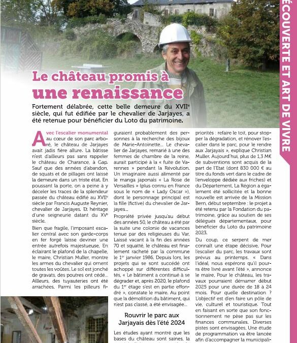 Article du magazine de la Communauté d’Agglo Gap-Tallard-Durance de novembre 2023