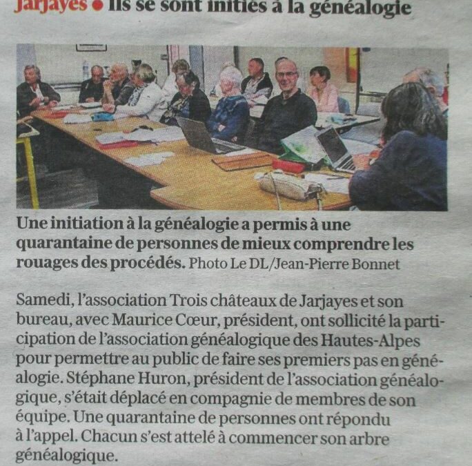 Généalogie à Jarjayes