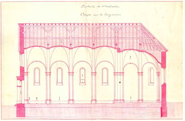 Plan église St Thomas Jarjayes (archives privées Ass Trois Châteaux) 1