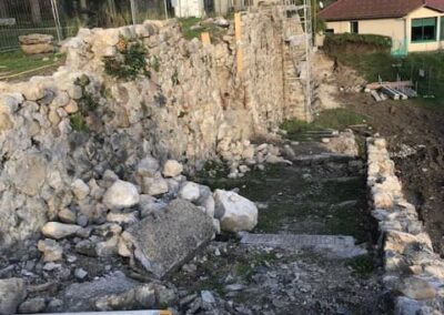 Association Trois-Châteaux – Le château de Jarjayes- Chantier escaliers Est - octobre 2024